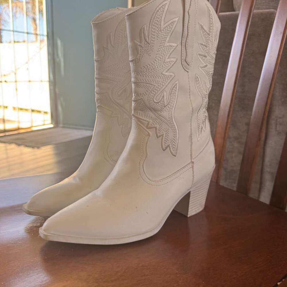 White Cowboy Boots